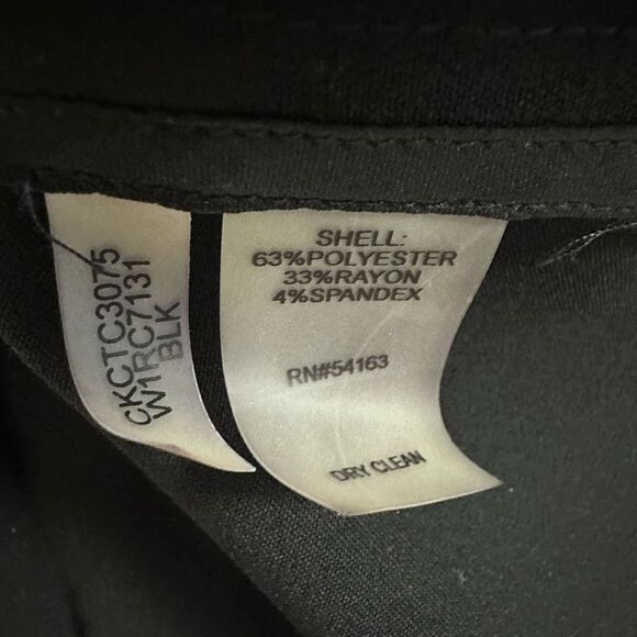 Calvin Klein Women's Size 2X Pleated And Belted Black Overcoat Dressy Shawl Coll - Picture 8 of 12